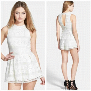 Astr • Ivory Lace Romper